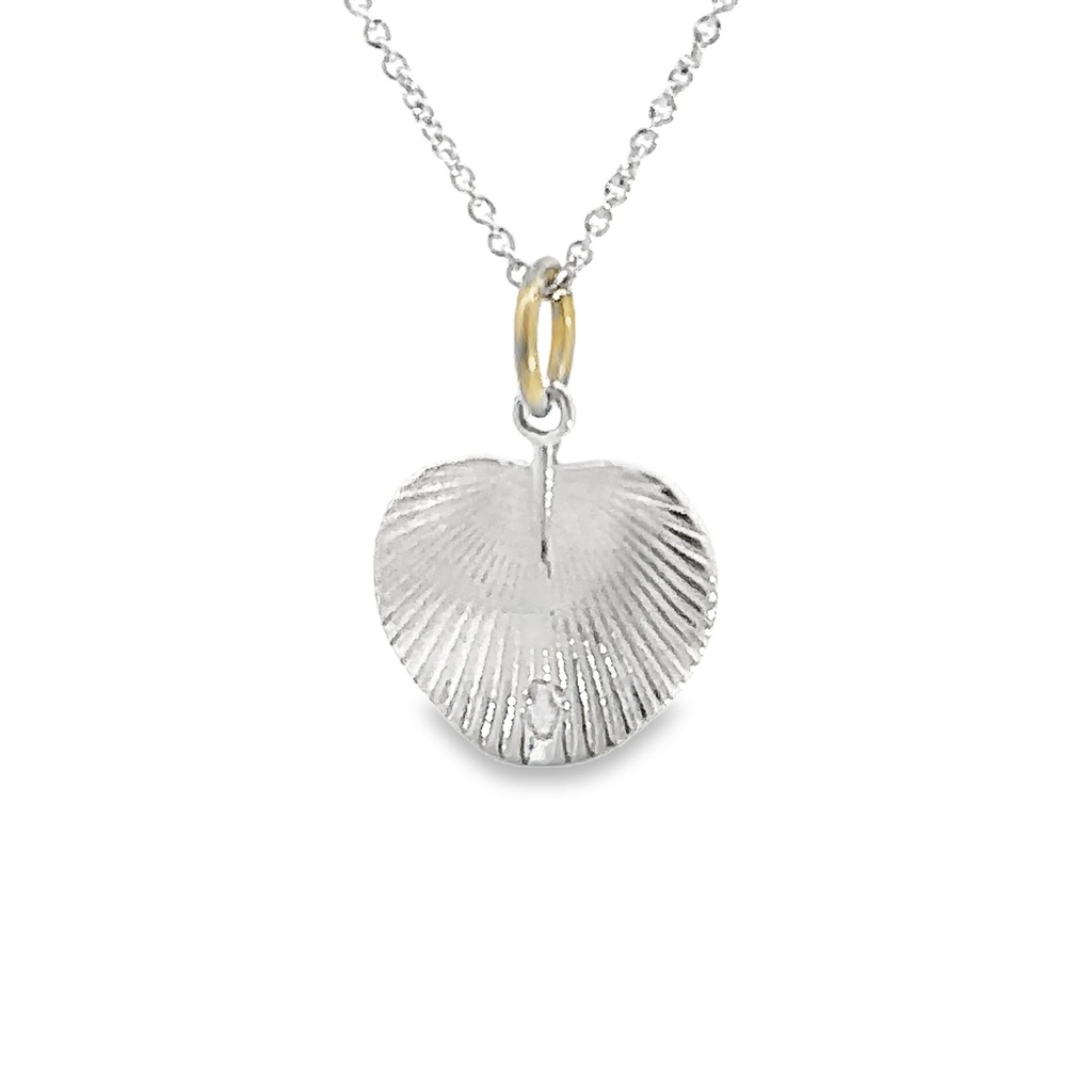 Fan Palm Pendant | 9ct White Gold