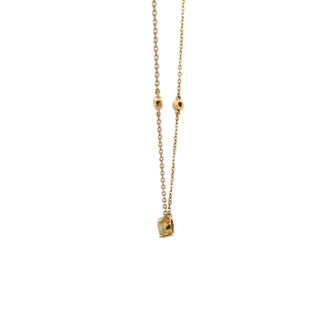 Opal Necklace & Diamond Detail | 14K Lightning Ridge