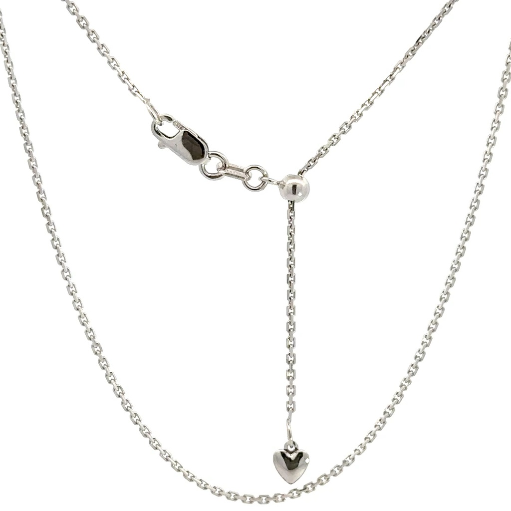 9ct White Gold Diamond Cut Extender Chain