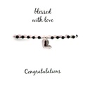 Petals Bracelet | Onyx & Silver Beads