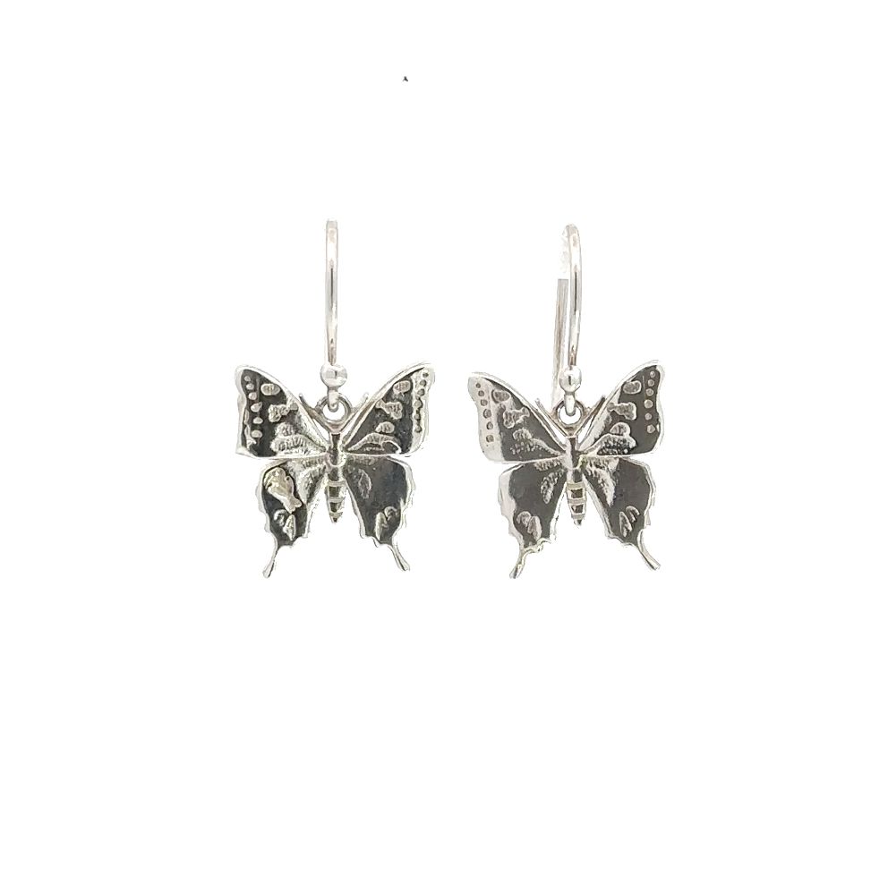 Small Ulysses Butterfly Earrings In Silver
