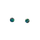 Triplet Opal Four-Claw Stud Earrings In Sterling Silver