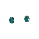 Triplet Opal Stud Earrings In Sterling Silver