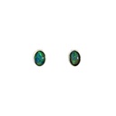 Triplet Opal Stud Earrings In Sterling Silver