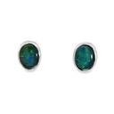 Opal Earrings | Triplet Studs In Sterling Silver
