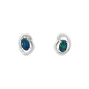 Opal Earrings | Triplet Studs In Sterling Silver