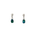 Triplet Opal Drop Earrings In Sterling Silver