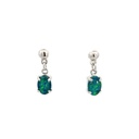 Triplet Opal Drop Earrings In Sterling Silver