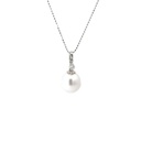 South Sea Pearl & Diamond Pendant In 18K White Gold