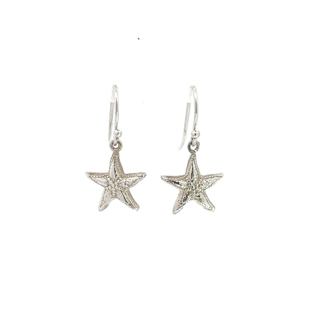 Starfish Earrings In Sterling Silver