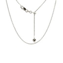 Chain Necklace | Extender Diamond Cut 9K White Gold