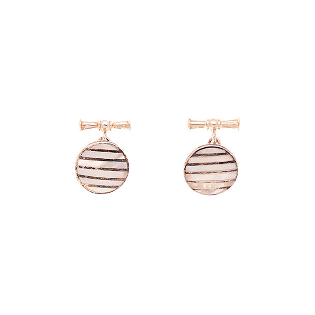 Sterling Silver Cufflinks With Mother of Pearl