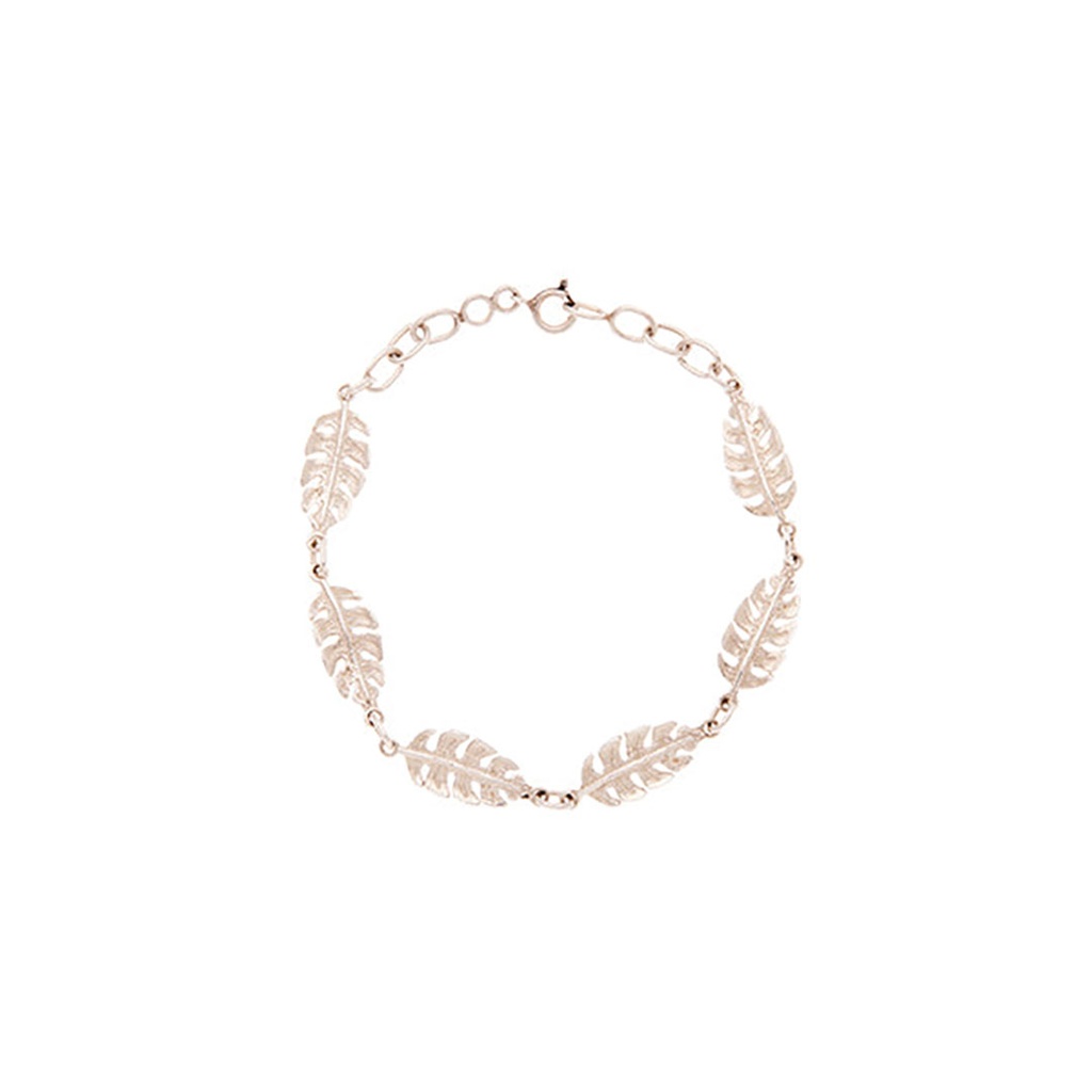 Silver Tropical Bracelet With Travellers Palm