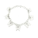 Silver Tropical Bracelet With Butterflies