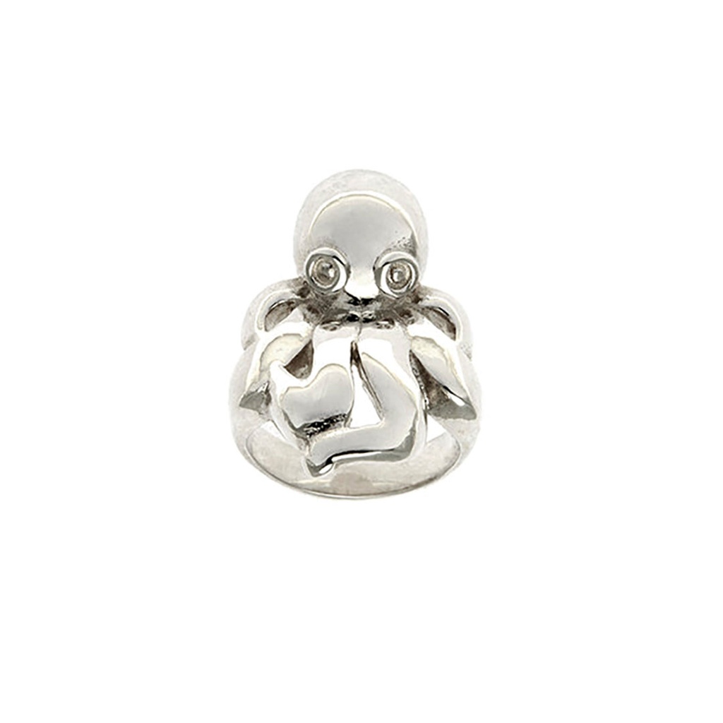 Octopus Ring In Sterling Silver