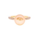 South Sea Pearl & Diamond Ring In 18ct Yellow Gold