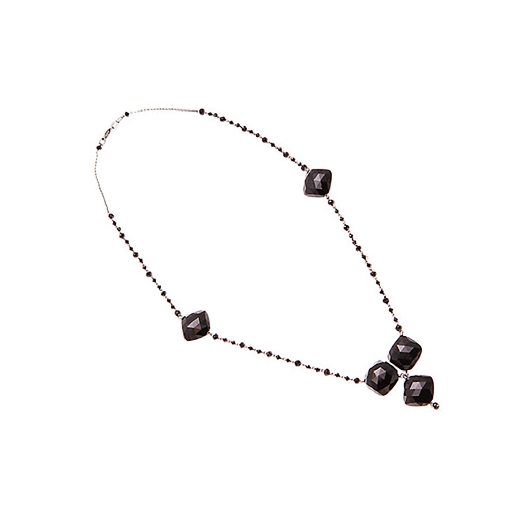 Spinel Necklace With 18ct Black Rhodium Plated Chain