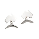 Australian Elegance: Silver Boomerang Cufflinks