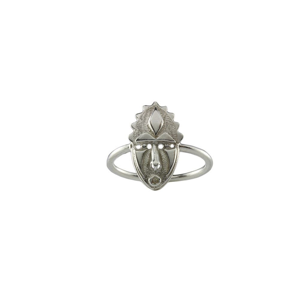 Silver PNG Sepik Mask Ring