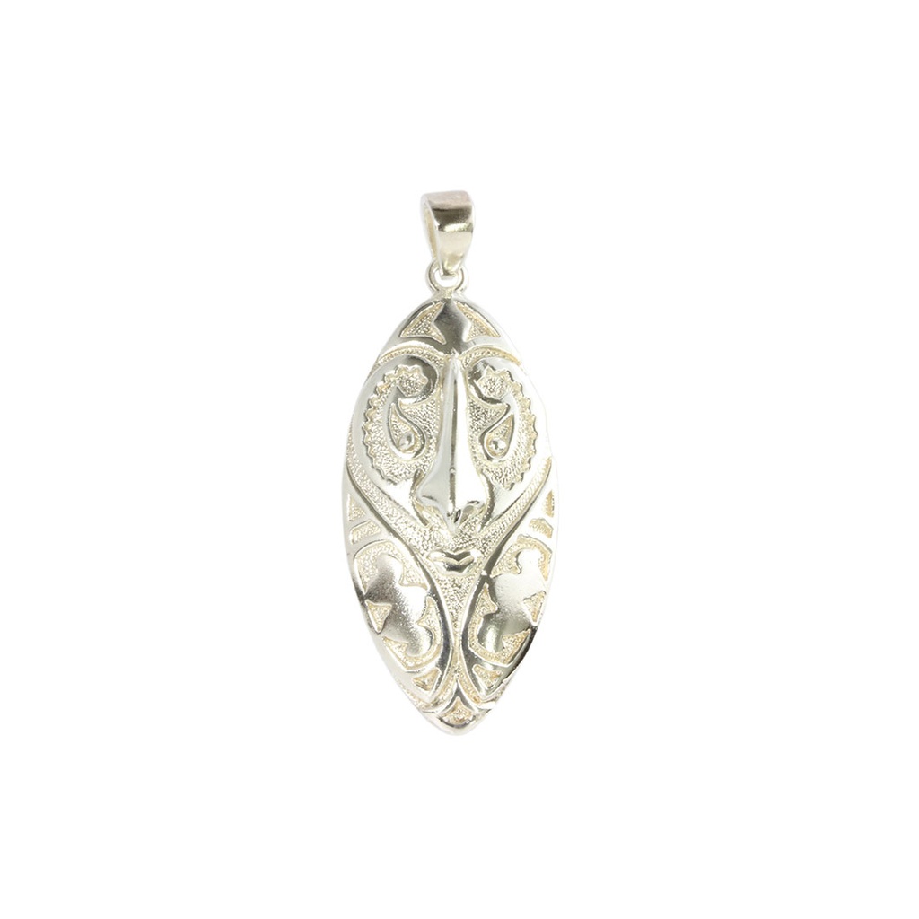 Silver Sepik River Mask Pendant
