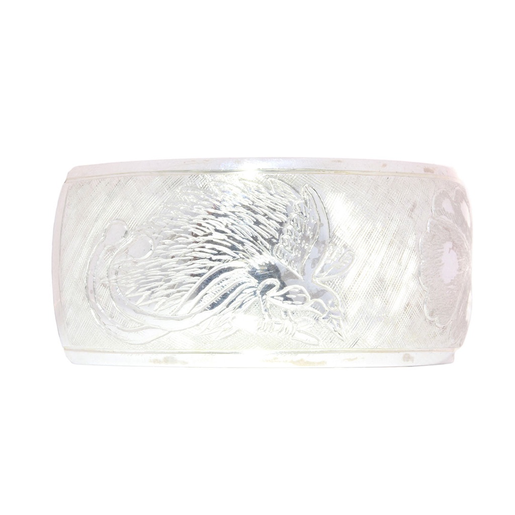 Silver Bird Of Paradise, Hibiscus & Butterfly Cuff