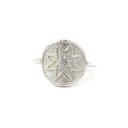 Star Disc Silver Ring