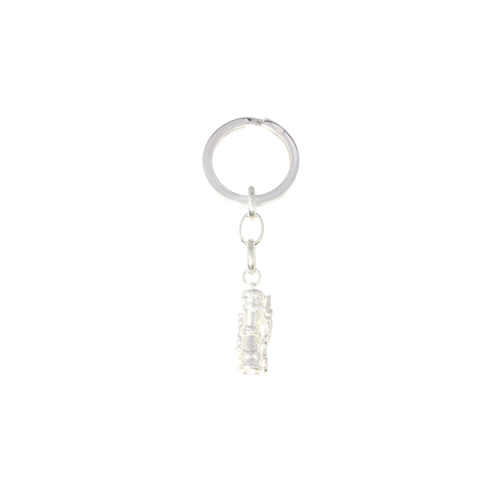 Silver Key Ring With Kundu Drum PNG