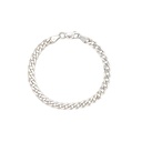 Silver Sleekness: Men's Flat Curb Link Bracelet
