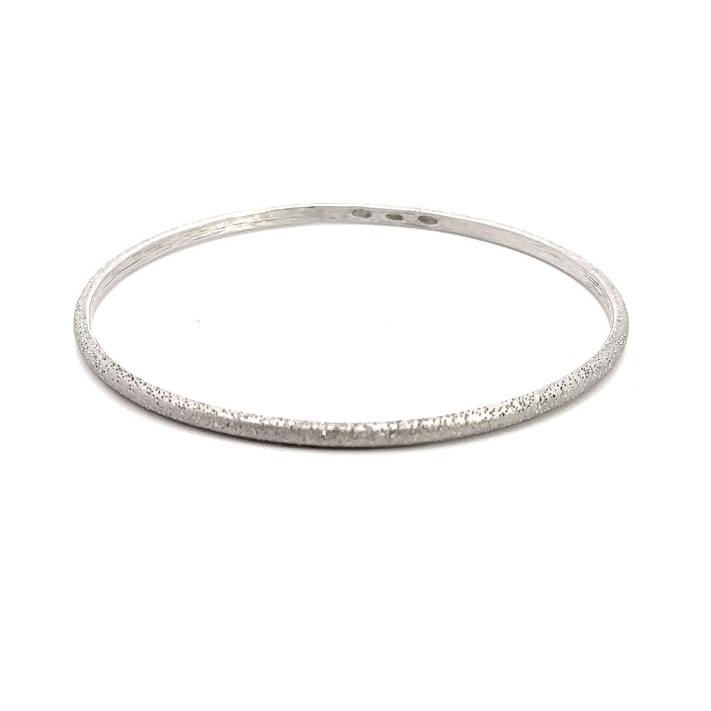 Bangle Sterling Silver With Diamond Cut Finish