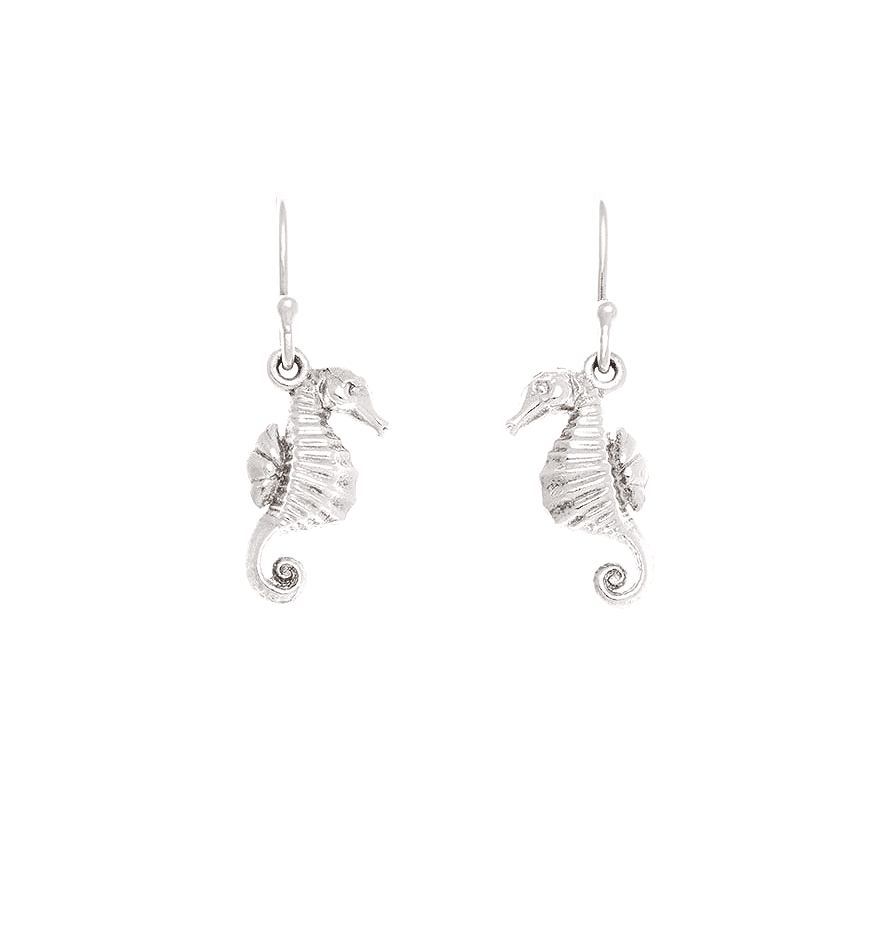 Seahorse Earrings In Sterling Silver