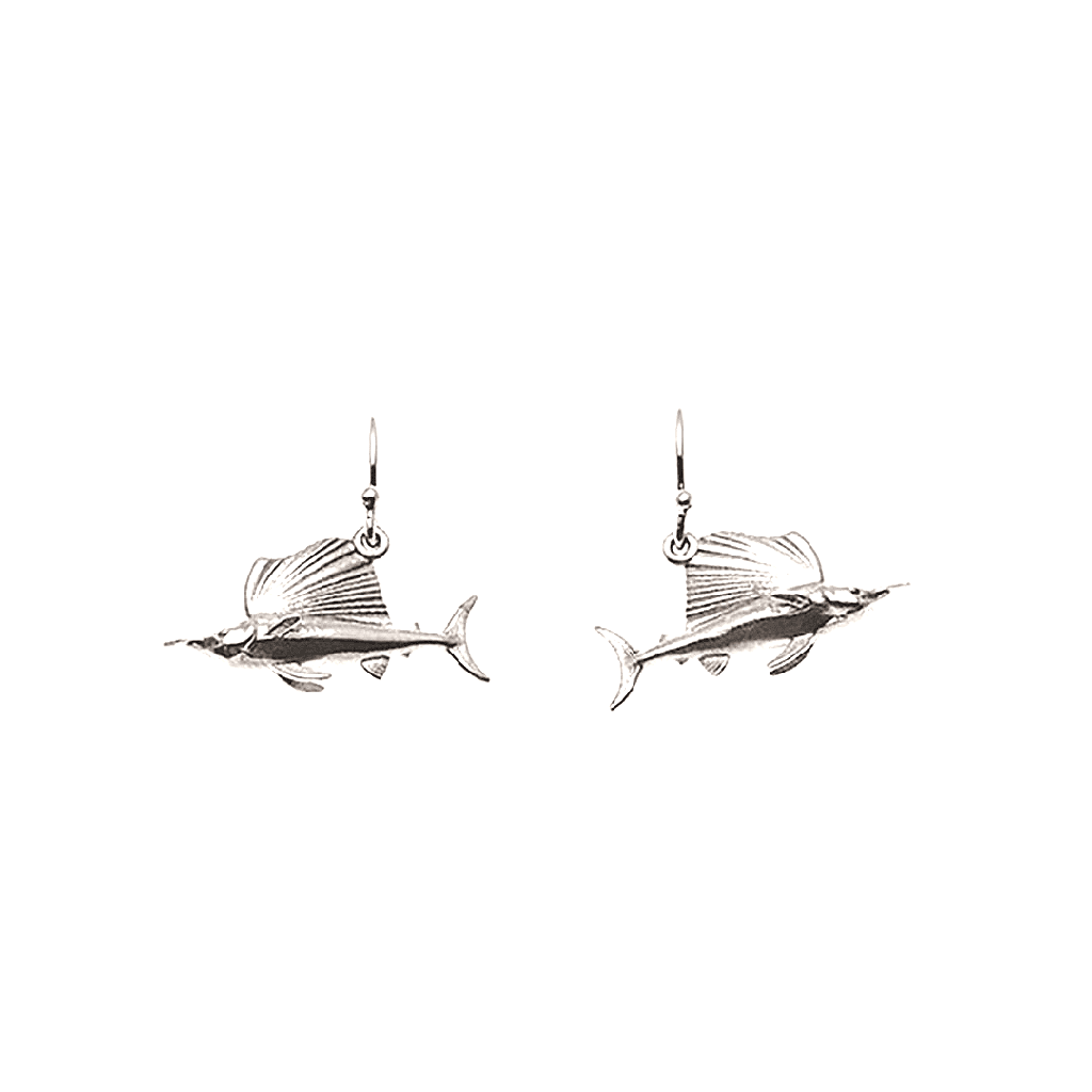 Sailfish Earrings In Sterling Silver