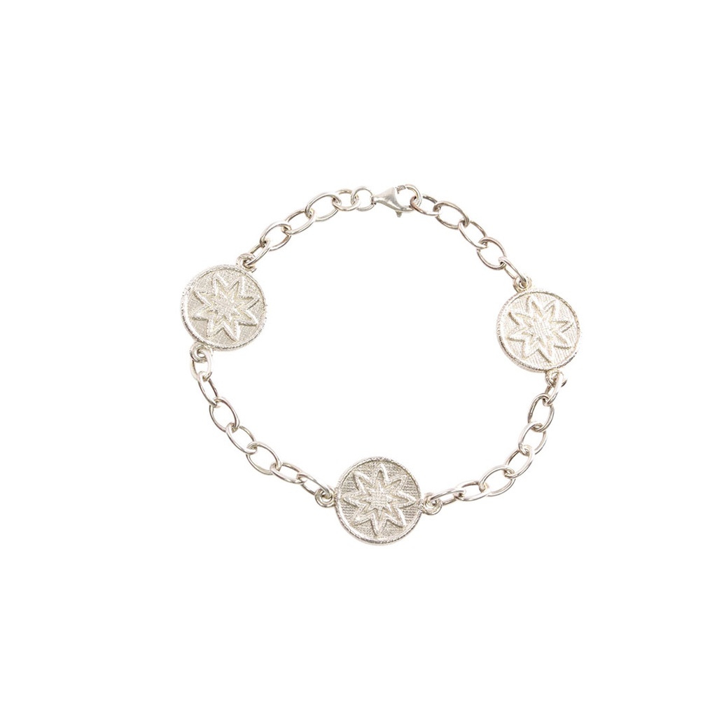 Silver Goroka Basket Pattern Bracelet