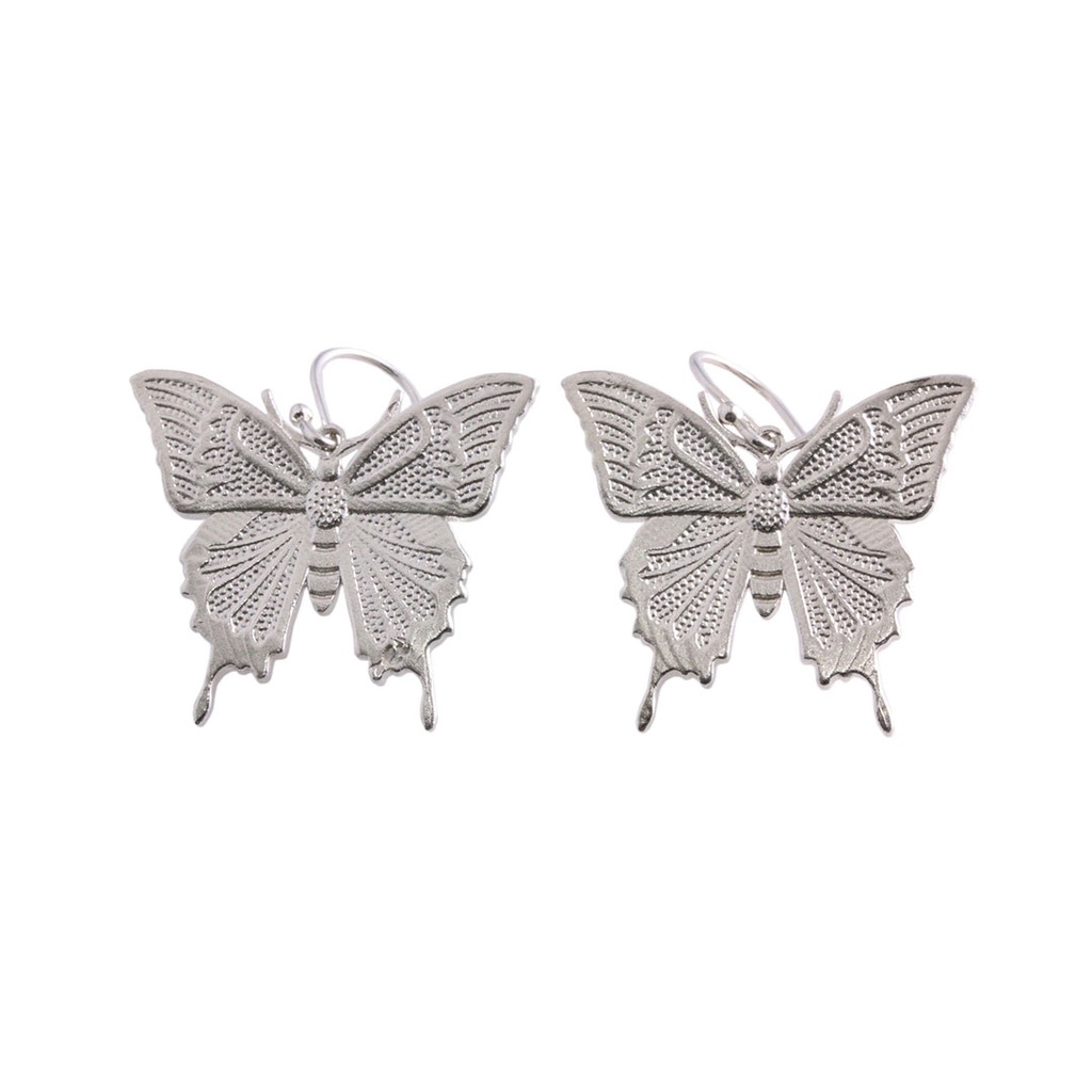 Silver Ulysses Butterfly Earrings