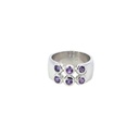 Purple Sapphire Ring In 18ct White Gold
