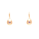 9K Yellow Gold Purple Sapphire Drop Earrings