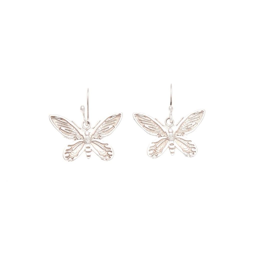 Silver Birdwing Butterfly Earrings