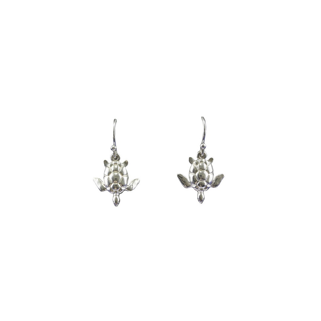 Turtle Earrings In Sterling Silver