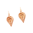 9ct Rose Gold Leaf Shape Earrings