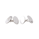 Oval Cufflinks | Sterling Silver Sophistication