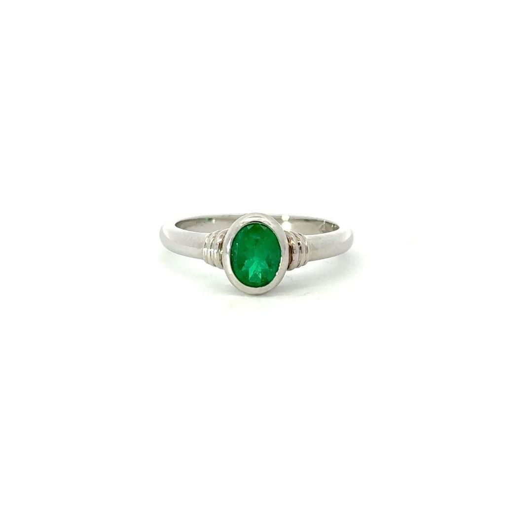 Emerald Ring Set In Platinum