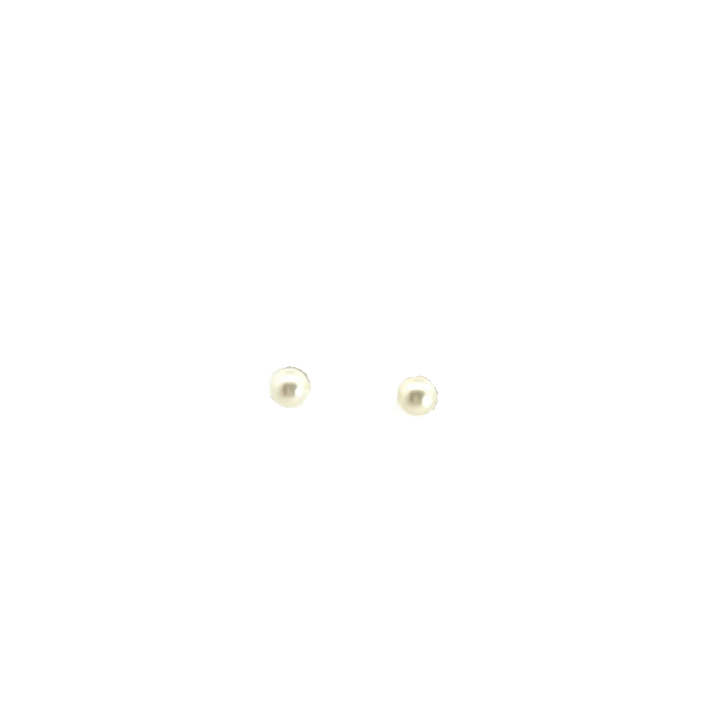 Petite Pearl Studs In Sterling Silver