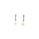 Sterling Silver Pearl & Cubic Zirconia Earrings