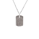 Sleek Sterling: Herringbone Dog Tag For Men