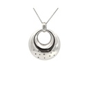 Sterling Silver Circular Diamond Pendant