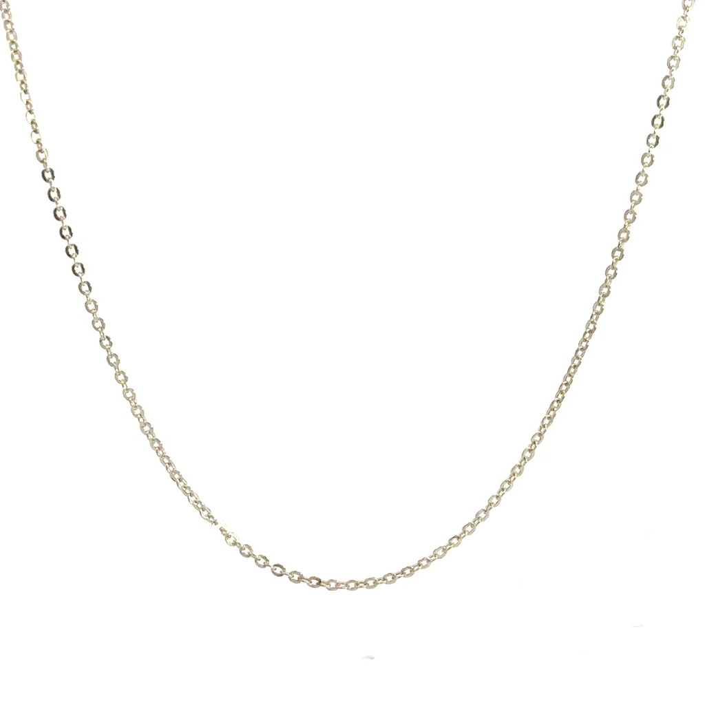 Trace Chain In Sterling Silver With Oblong Links 45cm