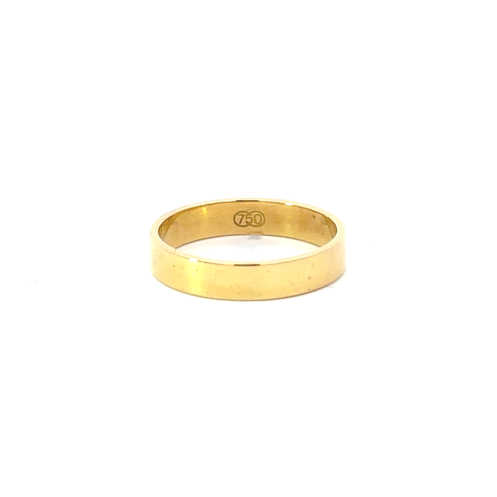 Wedding Ring Flat Profile | 18K Gold