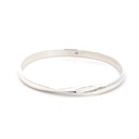 Silver Infinity Bangle With Twist