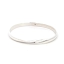 Silver Infinity Bangle With Twist