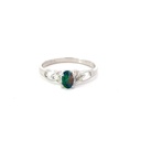 Silver Triplet Opal Ring With Multi Colours
