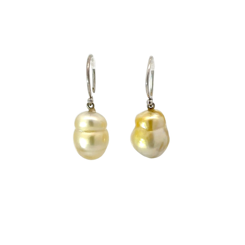 South Sea Pearls On 18K Shepherds Hooks